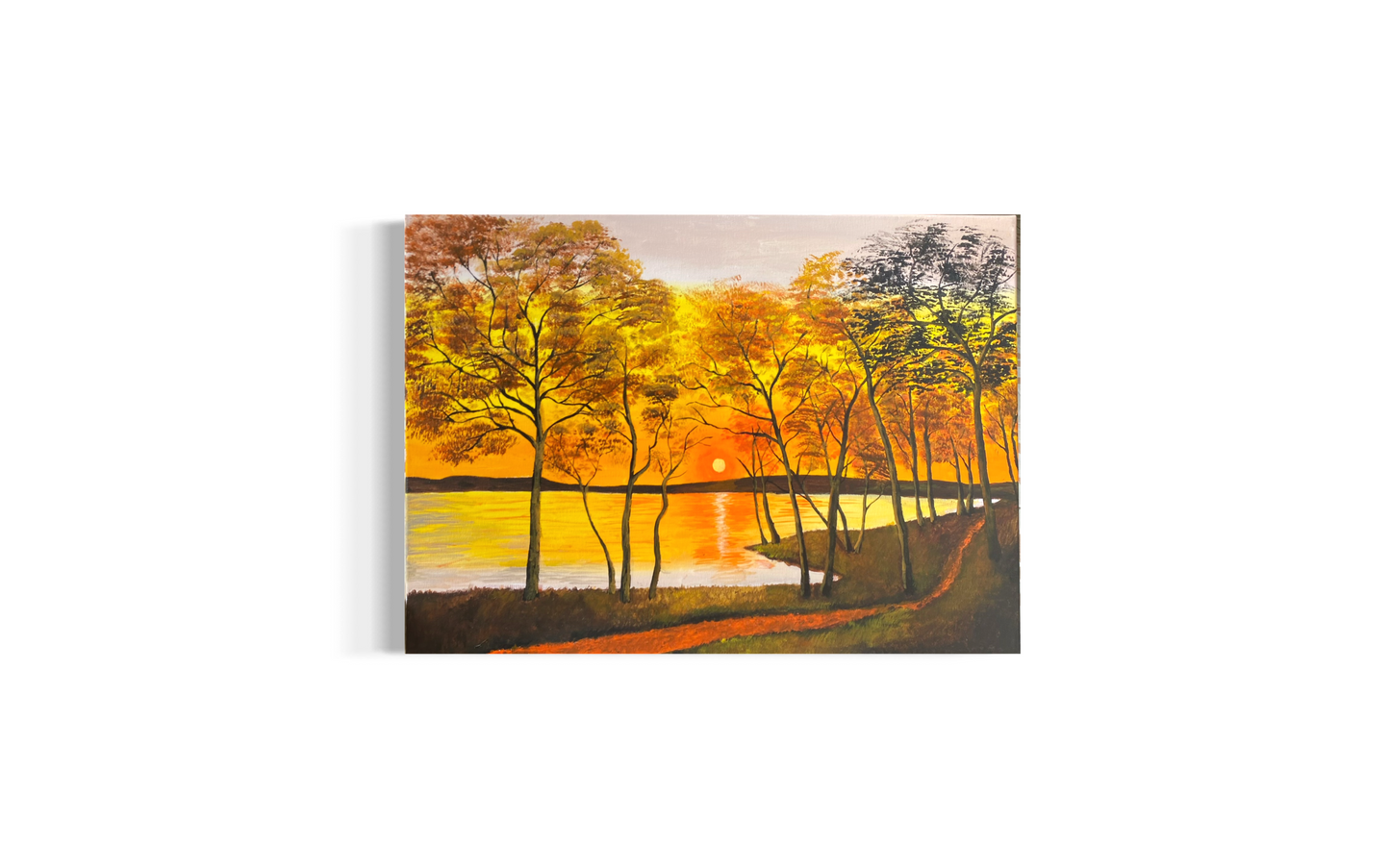 Autumn Sunset, Original art (50cm × 70cm)